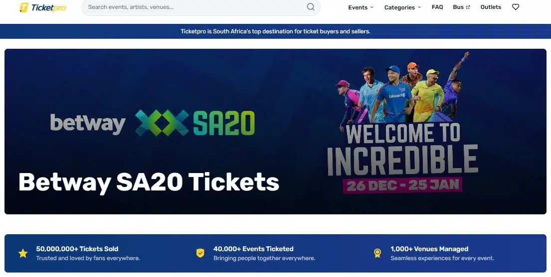 SA20 2026 Ticket Details SA20 2026 Ticket Details