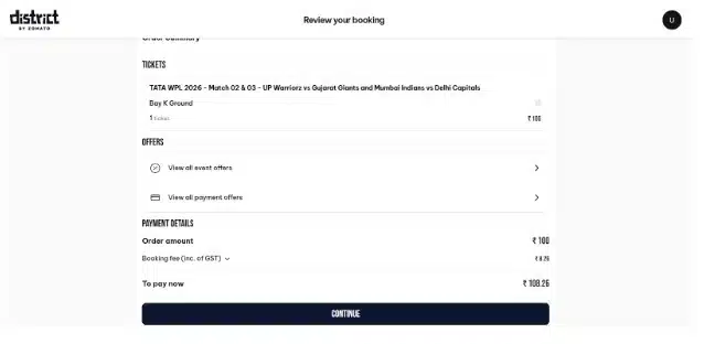 Match Ticket Review Match Ticket Review
