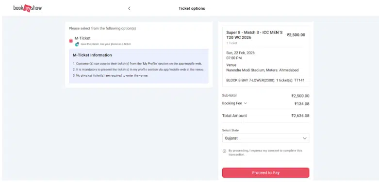 Click Proceed to Pay Button Click Proceed to Pay Button