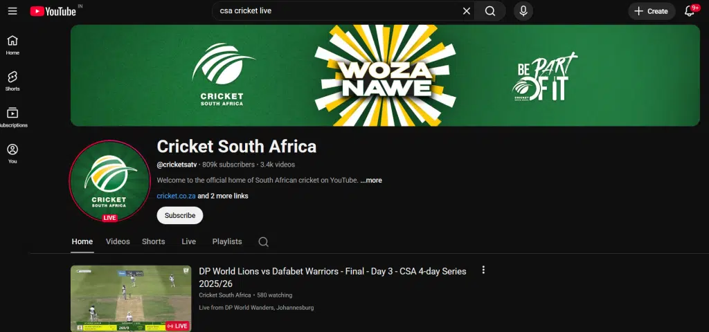 Cricket SA Youtube Channel Cricket SA Youtube Channel