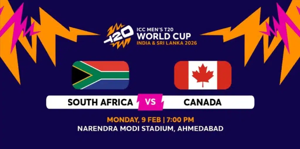 SOUTH AFRICA vs CANADA 9th T20 World Cup Match