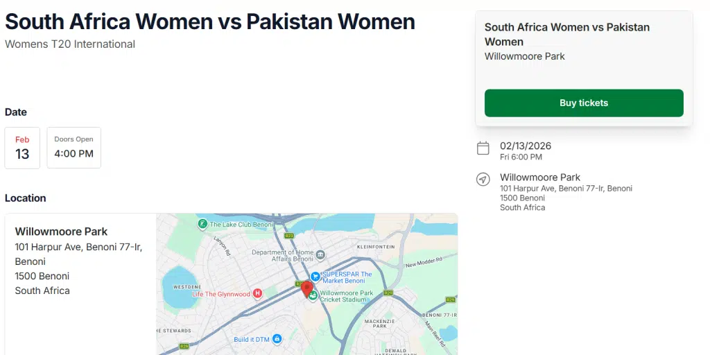 Official Tickiting partner fot SA matches