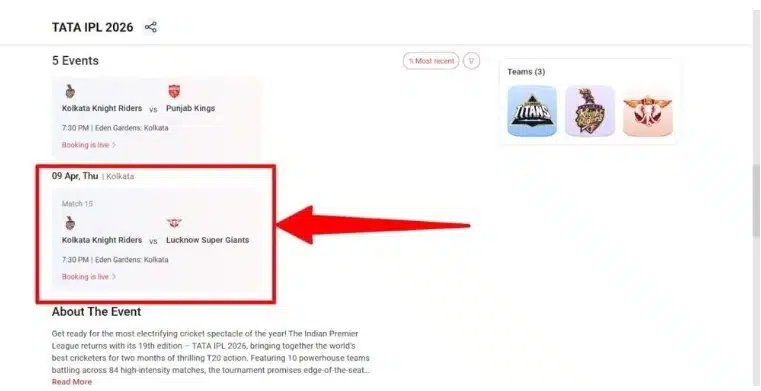Go to BookMyShow (website or app) 