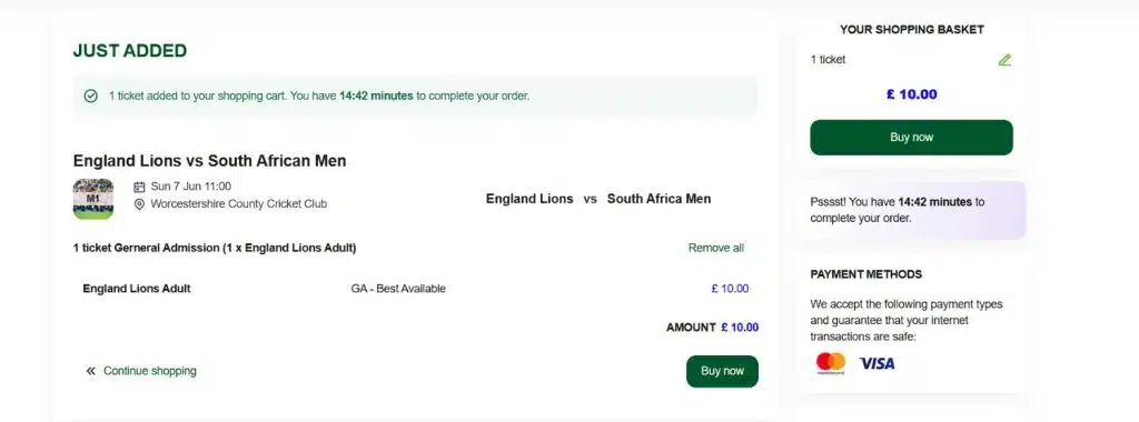 WCCC ticketing account