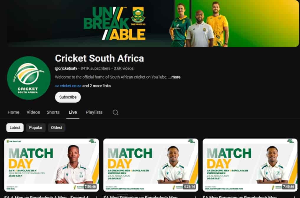 CSA 3-Day Series Division 2 2026-27 Live Streaming