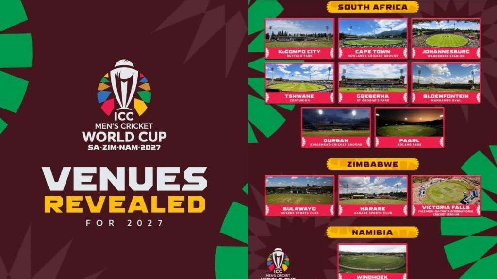 ICC ODI World Cup 2027 Host Cities