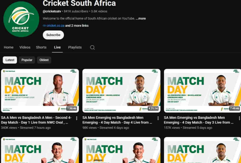Select the Live Stream
